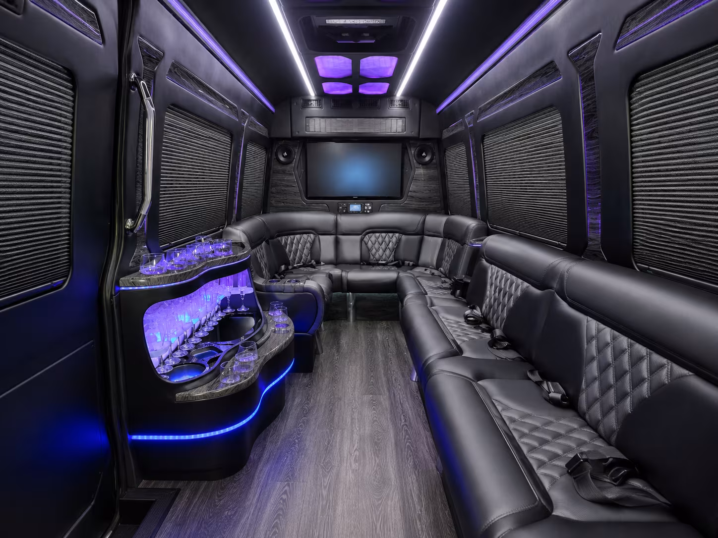 greensboro sprinter limousine interior
